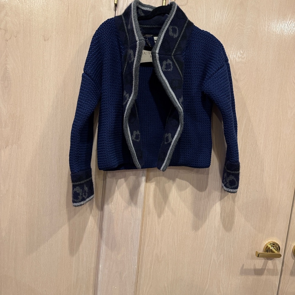 Burberry Navy and Black Knit Cardigan - Picture 1 of 5